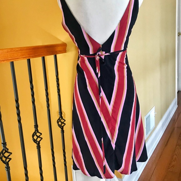 TOPSHOP RETRO STRIPE WRAP DRESS P US 0 EXTRA SMALL - Picture 4 of 4